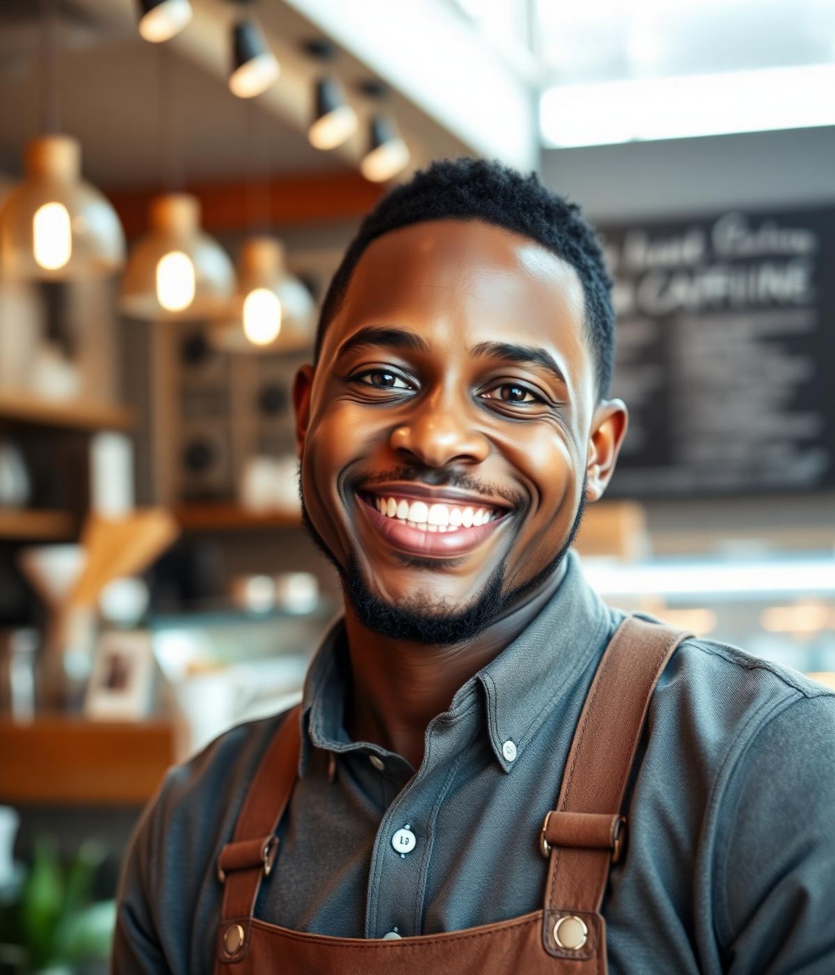 Happy South African business owner